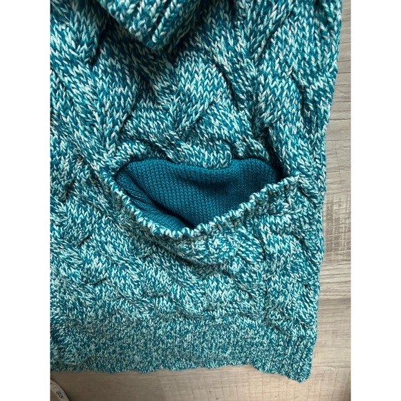 Lands End Women's Small blue speckled cardigan button up - Picture 7 of 8